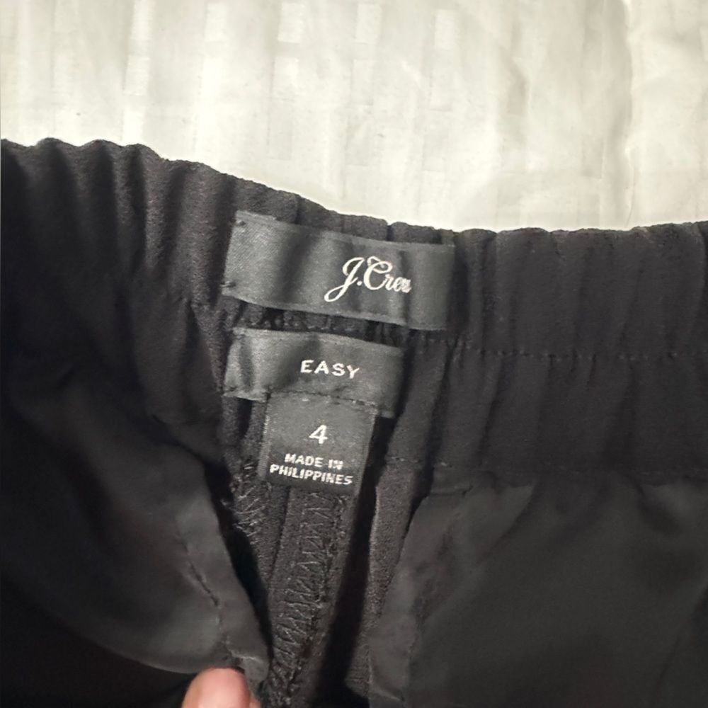 J.Crew Easy Pull-On Dress Pants Black Size 4 | Flat Front Trousers- like new! - Picture 5 of 9